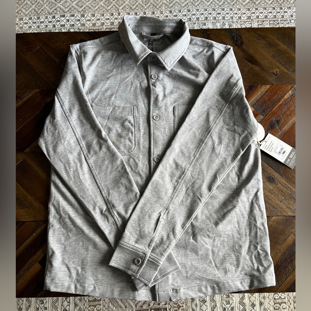Vuori Light Heather Gray Shirt Jacket